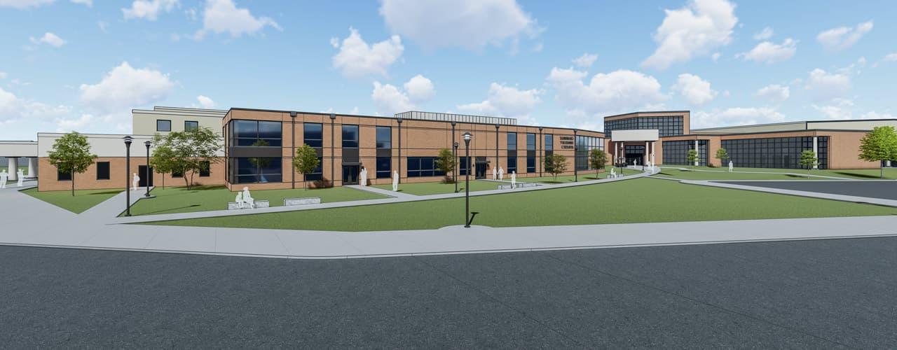 Rendering of the new Athletic and Academic Expansion to be built adjacent to the Callan Athletic Center